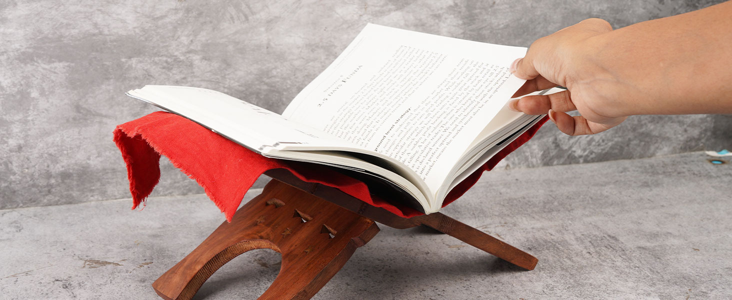 Wooden podium for Quran Quranic reading stand Wooden book rest Adjustable wooden rehal
