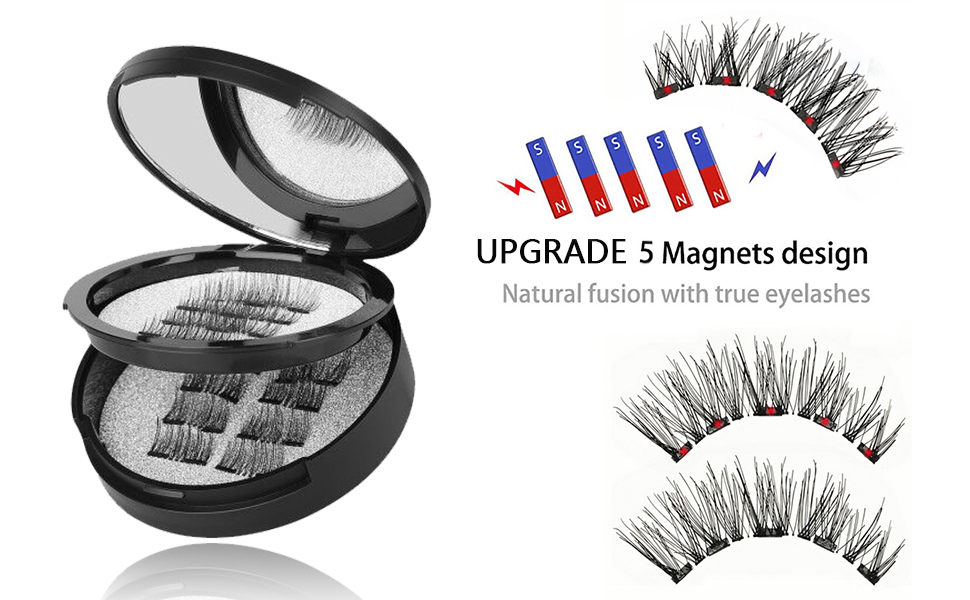 Wimpern ohne Eyeliner Natürlich Look 3D Künstliche Wimpern mit Zange