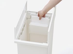 KEYUCA両開きダストボックス LL(42L) ゴミ箱 ホワイト KEYUCA両開きダストボックス L（27L）ホワイト ゴミ箱|KEYUCA