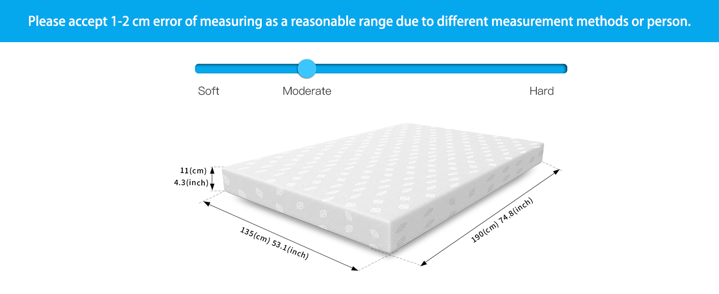 Good Nite Mattress Memory Foam Small Double Mattresses Soft 4.3 inch