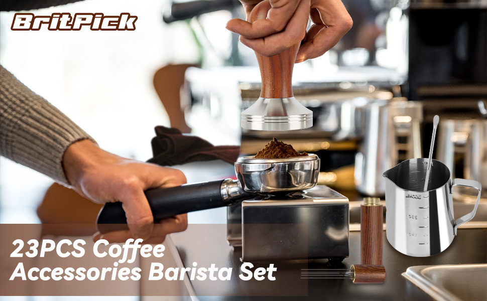 Coffee Tamper Set, 23PCS Coffee Accessories Barista Set with 51mm