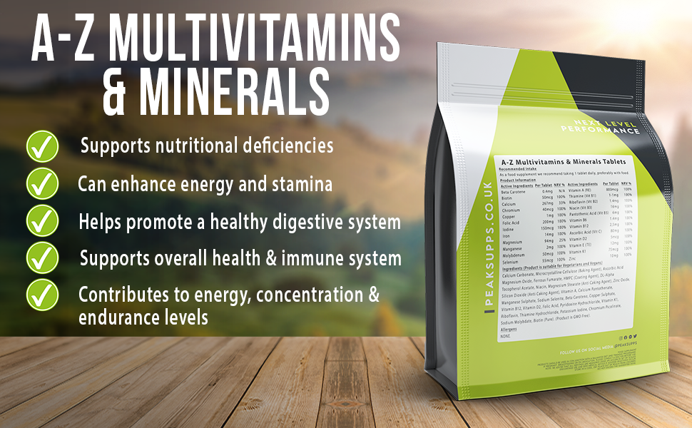 AZ Multivitamin Tablets 24 Active Ingredient Complex Vegan (30