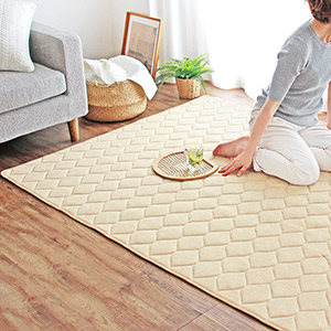 なめらかな手触りのラグ 手触りなめらかラグ (約)150×100cm グレー | ラグ・カーペット