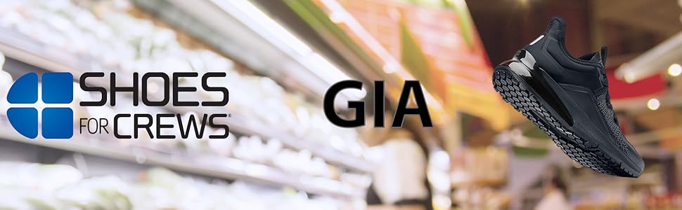 Shoes For Crews Gia Slip Resistant Work Shoe for Health Care and Food Safety