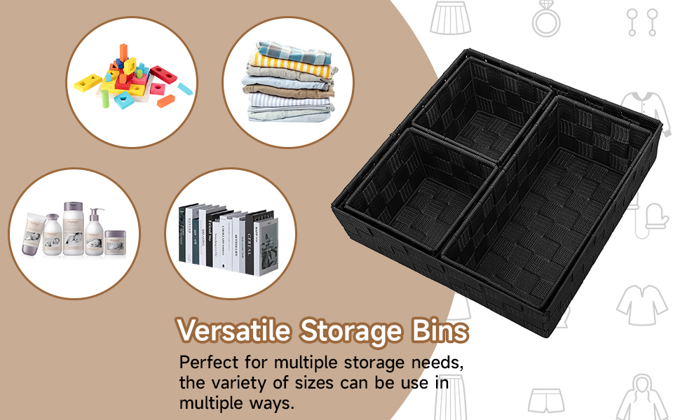 ArcaGuru Organization and Storage Baskets Organizing Bins