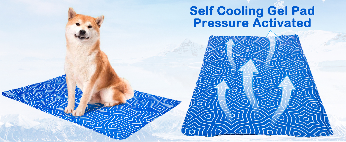 Ownpets Pet Self Cooling Gel Pad/Cooling Mat, Pressure Activated, Anti
