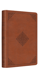  ESV Compact Bible TruTone, English Saddle, Ornament Design