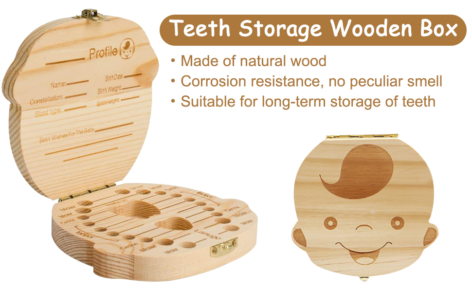 Fitn beau Baby Tooth Box, Boy Tooth Storage Box,