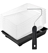 Mister Rui Paint Tray, 12 Pack, 6 Inch Paint Tray with Liners, Paint Roller Tray Kit with 4 Inch ...