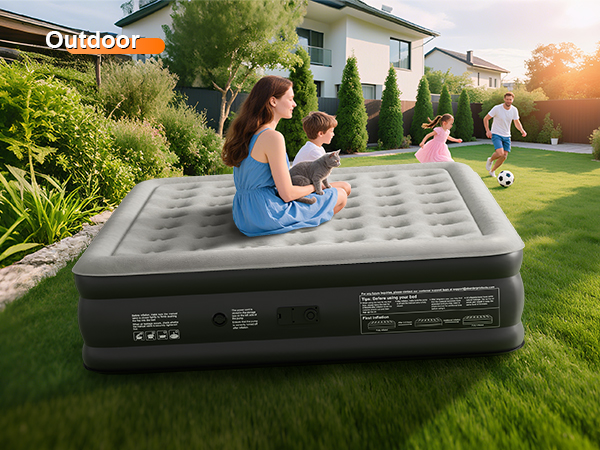 air mattress queen with built in pump camping couch inflatable outdoor