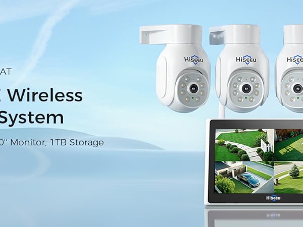 [1096] Hiseeu Wireless NVR Kit 防犯カメラセット Amazon.com : Hiseeu 10CH 4K NVR Wireless Security Camera