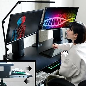 Amazon.co.jp: [山善] ゲーミングデスク 高さ65-80.5cm スライダー付き