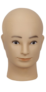 Male Bald Mannequin Head