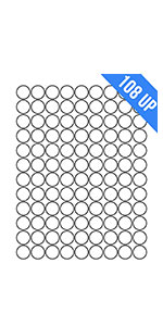 3/4 Circle - 108UP-Single Sheet