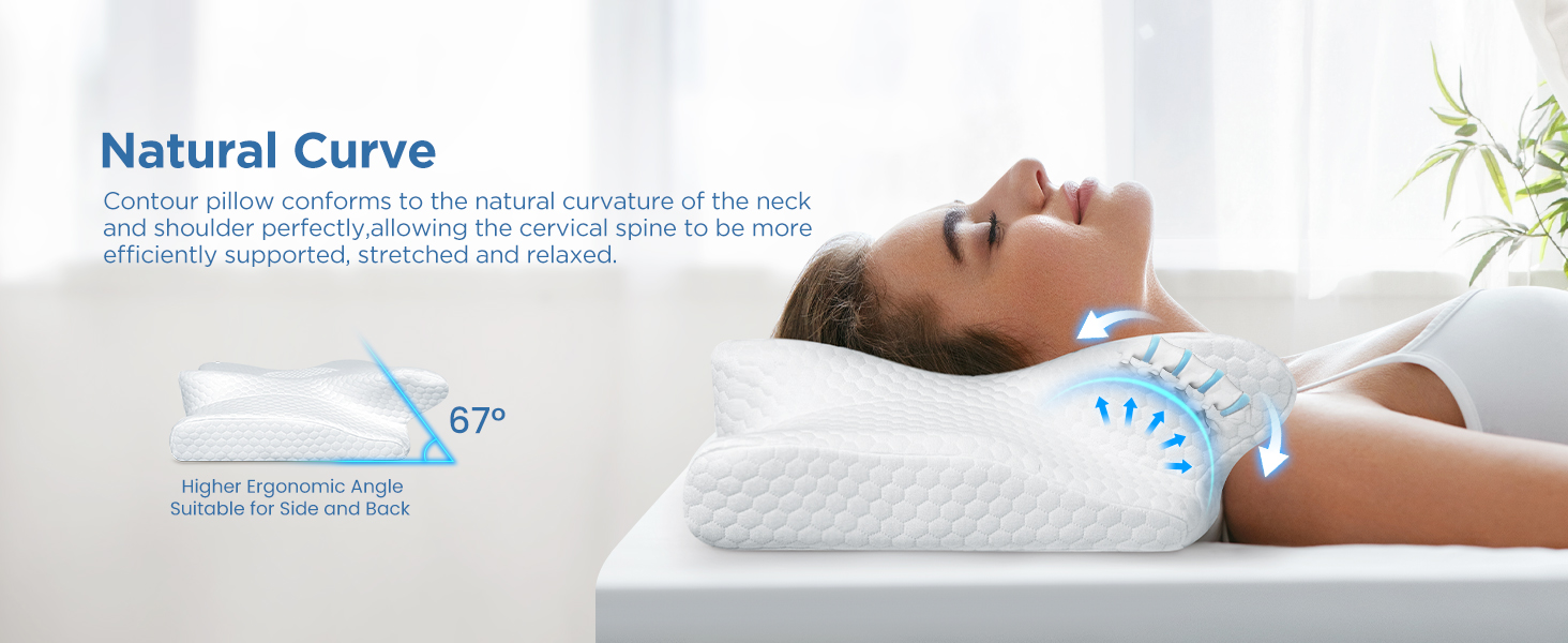 Emircey Adjustable Cervical Pillow for Neck and Shoulder Pain Relief