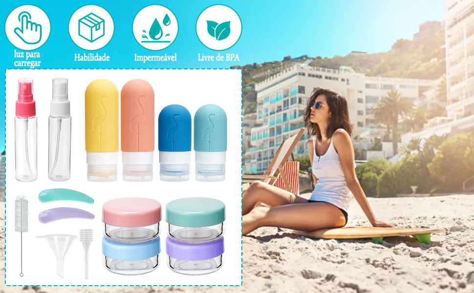 kit shampoo e condicionador viagem