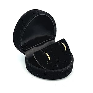 tiny gold hoops in black velvet gift box 