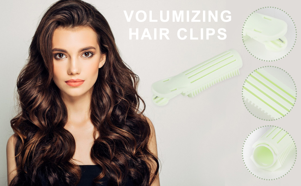 蓬松卷发夹-绿色A+1