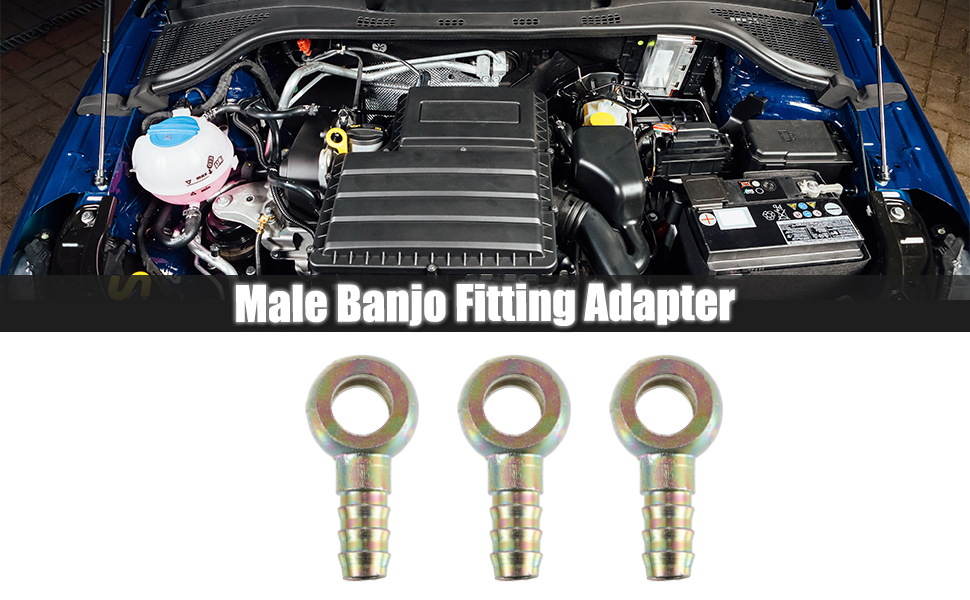 X AUTOHAUX 3pcs 12mm ID Hose Barb 9.3mm Banjo Fitting Fuel