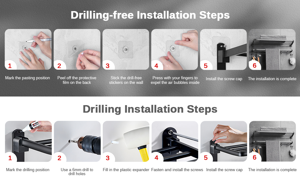 Firelex Towel Rack with Towel Bar 23 Inch Bathroom Towel