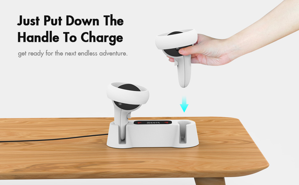  AMVR charging dock for oculus Quest 2 is simple and fast to use.
