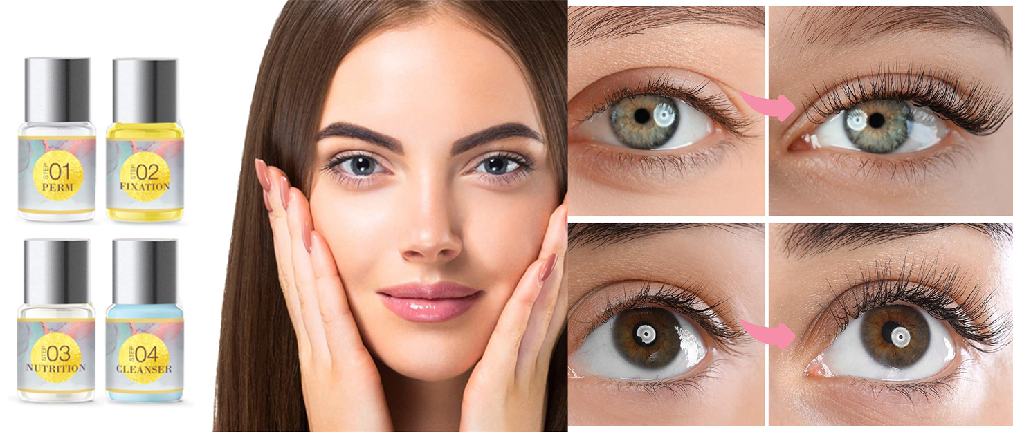 KOSANIO Upgraded Lash Lift Kit Eyelash Perm Kit for Salon and Home Natural
