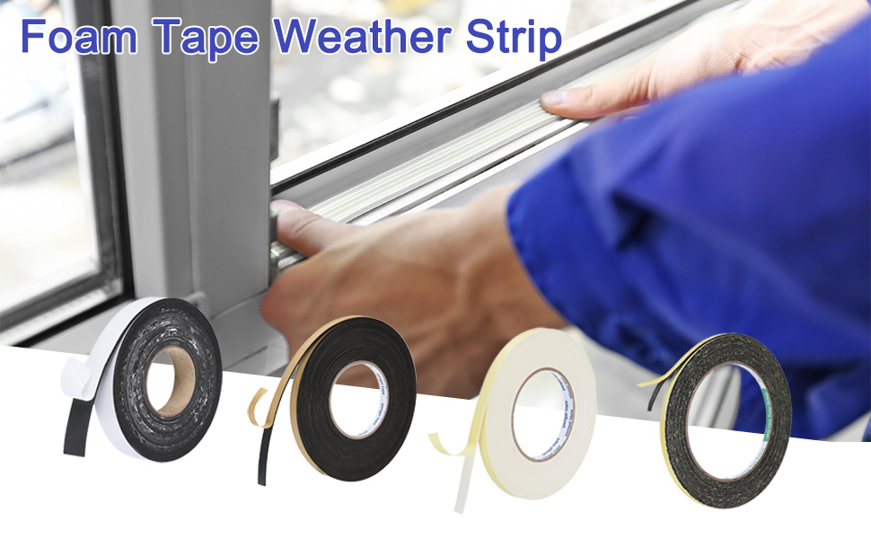 PATIKIL 16.4ft/5m Weather Stripping Door Seal Strip, 2 Roll EVA Foam