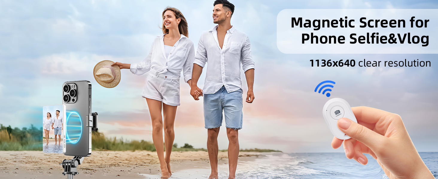 phone vlog selfie monitor screen