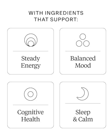 support for cognitive health, brain health, calm, and steady energy