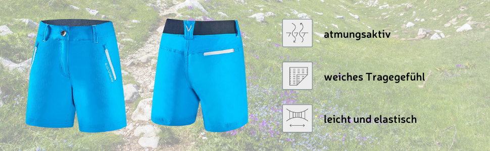 Kurze Shorts Damen Wandern Trekking Outdoor