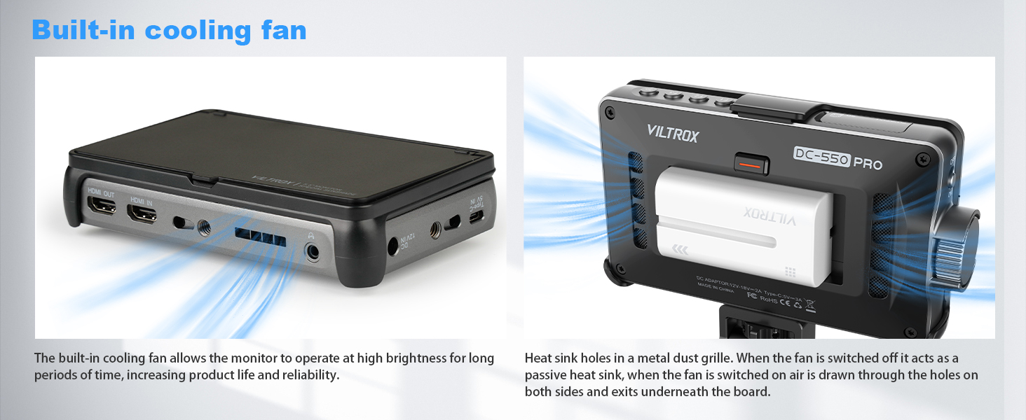 VILTROXDC550 Built-in coolina fan