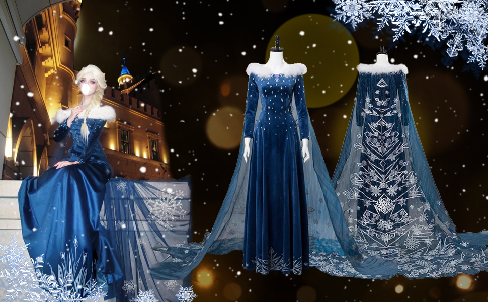 エルサ　コスプレ衣装 アナと雪の女王 FROZEN エルサ Elsa コスプレ衣装 abccos製