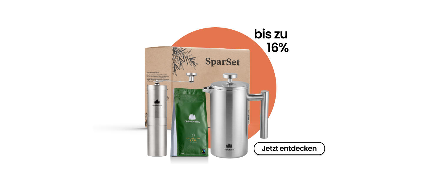 Amazon.de Groenenberg French Press aus Edelstahl 1 Liter (5 Tassen