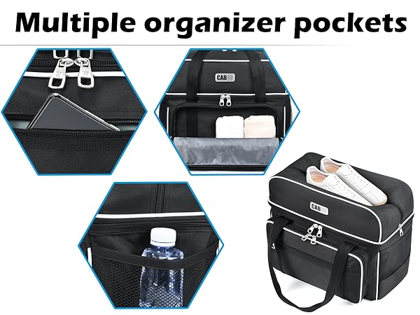 Amazon.com: CAB55 2 Ball Bowling Bag with 4 Wheels, Double