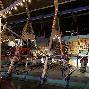 Spooky old carnival ride