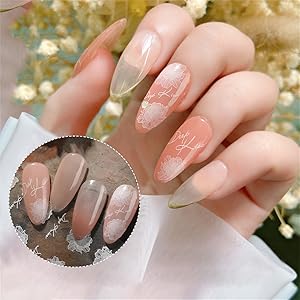 ネイルステッカー 白いパール ネイルシール 白い花 透ける ネイルステッカー フラワーシール