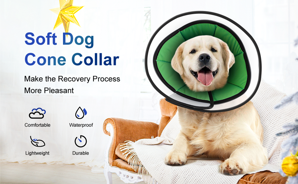Dog Cone for Large Medium Small Dogs After Surgery, Megeo