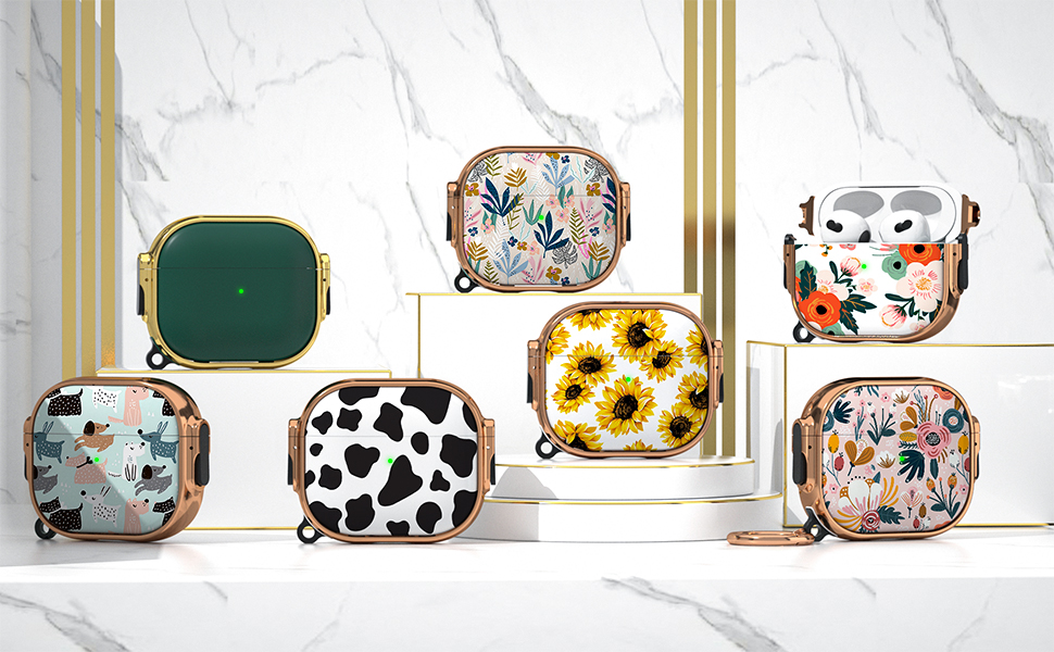 Maxjoy for AirPod 3rd Generation Case with Lock, Flower