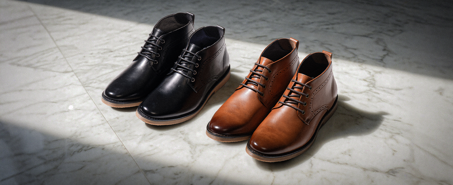 Bruno Marc Men&#39;s Classic Dress Casual Derby Oxfords Chukka Boots