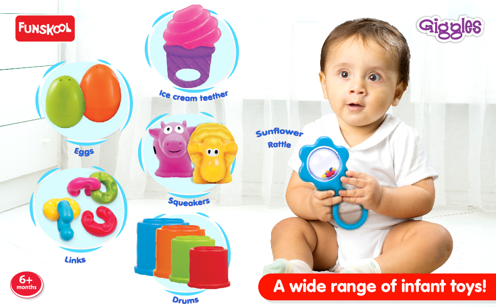Buy Giggles Gift Set Classic, Multicolour Baby Toy Gift Set for New