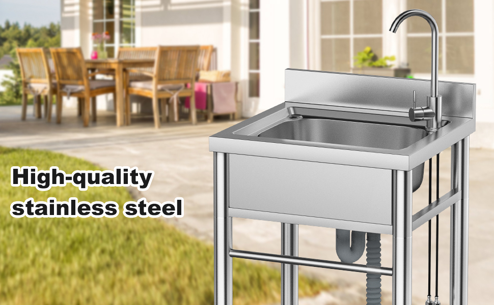 High-quality stainless steel utility sink