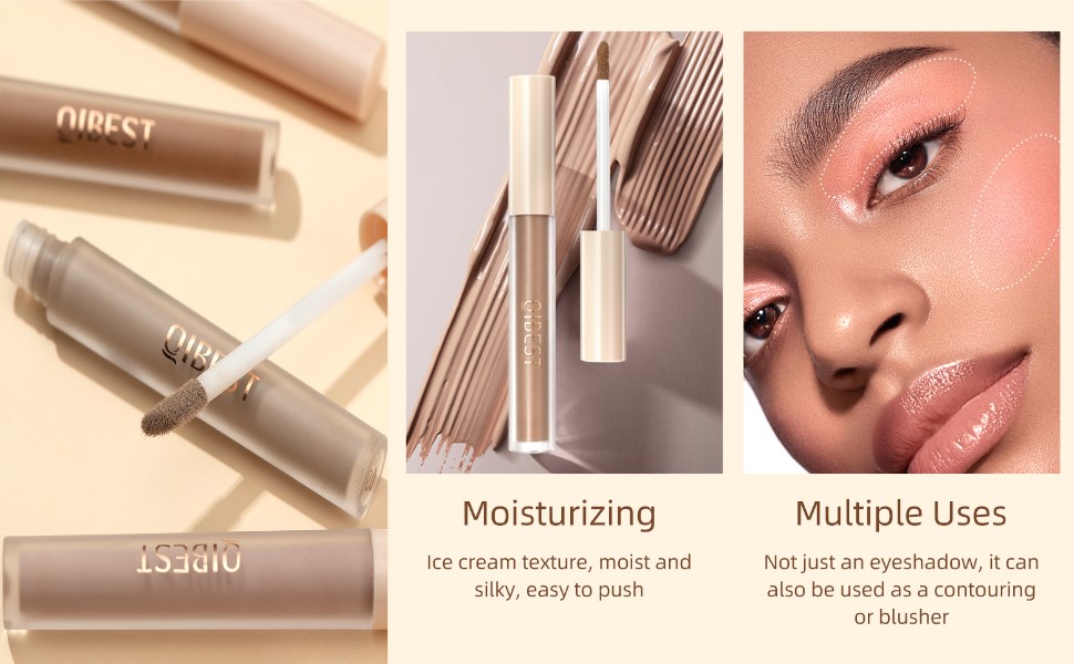 Liquid Eyeshadow Set 8 Colors Smooth Matte Eyeshadow Neutral Nude Shimmer Eye Makeup