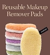 waschies Reusable Makeup Remover Pads - Set of 6 Eco Face Pads - Soft Hypoallergenic Microfibre