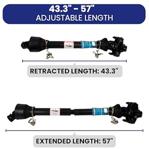 Amazon.com: Jeremywell Series 5 PTO Shaft, 1-3/8'-6 Spline