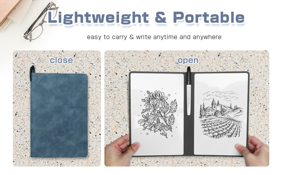 NEWYES Dry Erase Small Whiteboard A5 Notepad, Mini Desk White Boards