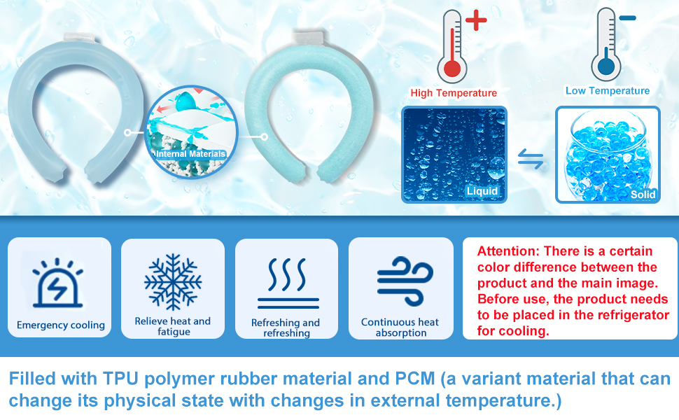 Instant PCM Cooling Neck Wrap for Hot Weather, Reusable
