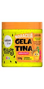 Salon Line, Gelatina Capilar Hidratante, Maracujá, #todecacho Kids, Vegana - Para Cabelos Ondulados, Cacheados e Crespos, Salon Line, 550g
