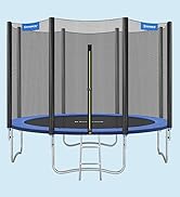 SONGMICS Outdoor-Trampolin, rundes Sicherheitsnetz-Trampolin für Kinder und Erwachsene, mit Leiter und gepolsterten Stan 83526040 42ae 4d63 8d0e 7e41faeb8d5c. CR0,0,830,910 PT0 SX166 V1