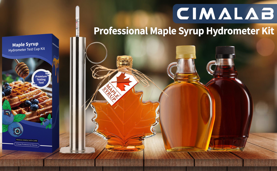 Maple Syrup Hydrometer Test Cup Kit, Hydrometer for Maple