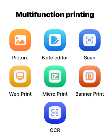 Multi functional printing, multi size printing, easy to use, clear printing